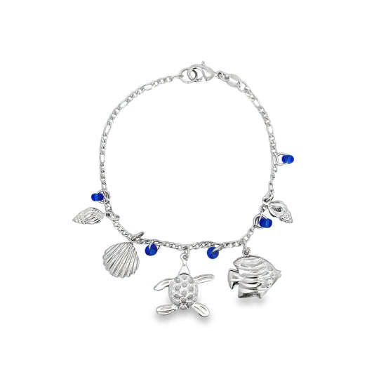 Armband zee thema – detailfoto bedeltjes