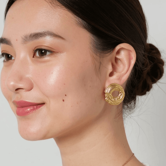 Golden Wave Oorbellen